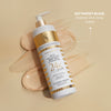 Satin moisturizing body milk with gold dust