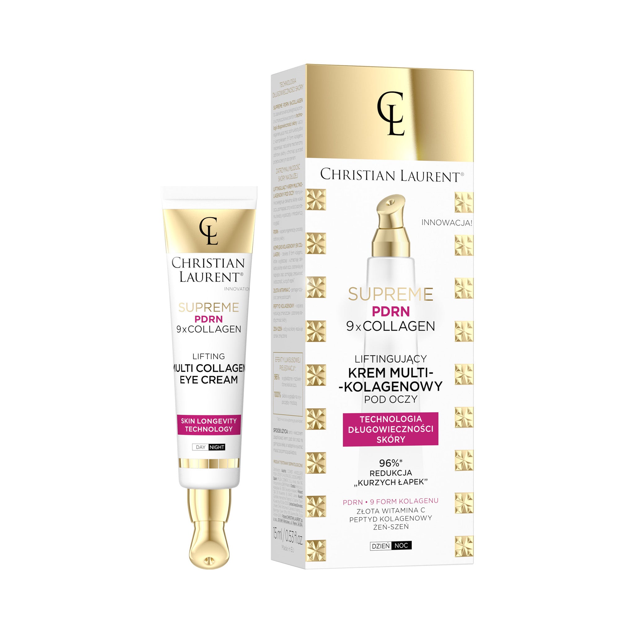 Supreme PDRN 9 x Collagen Liftingujący krem multi-kolagenowy pod oczy i na powieki